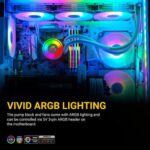 Ant Esports ICE-360 ARGB CPU Liquid Cooler (White) - Image 7