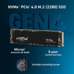 Crucial P3 Plus 500GB M.2 NVMe Gen4 Internal SSD - Image 2