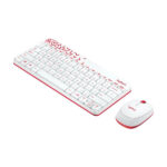 Logitech MK240 Wireless Keyboard and Mouse Combo, White-Red - Image 3