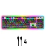 Ant Esports MK4400 Pro RGB Mechanical Gaming Keyboard with Per Key RGB Lighting Tri Mode Wireless Connectivity and ANT Mechanical Switches