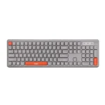Fingers Exquisite Rangeela Series Pearl Grey and Orange Wireless Keyboard Mouse Combo - Image 3