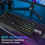 Ant Esports MK1300 V2 Mini RGB Keyboard with Blue Switches - Image 2
