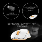 Cosmic Byte Ignis Tri-Mode White Wireless Gaming Mouse